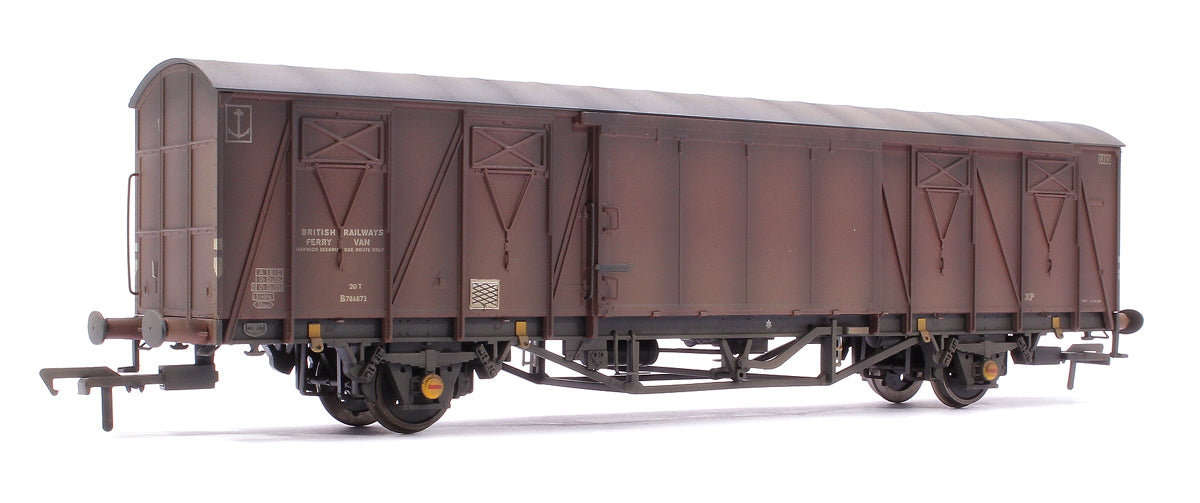 Custom Weathered 20T VIX Ferry Van , BR Plain Bauxite GB786873