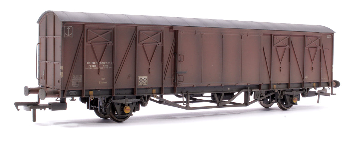 Custom Weathered 20T VIX Ferry Van , BR Plain Bauxite GB786930