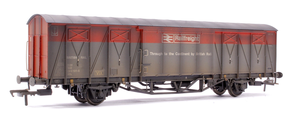 Custom Weathered 20T VIX Ferry Van , BR Railfreight Red/Grey B786974