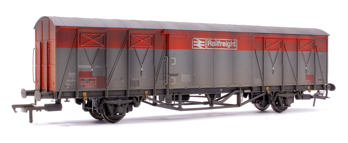 Custom Weathered 20T VIX Ferry Van , BR Railfreight Departmental Red/Grey DB786944