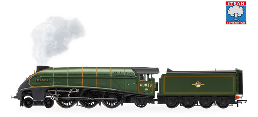 R30552SS Class A4 4-6-2 BR Green Late Crest 60033 'Seagull' Steam Locomotive - DCC Sound & Smoke