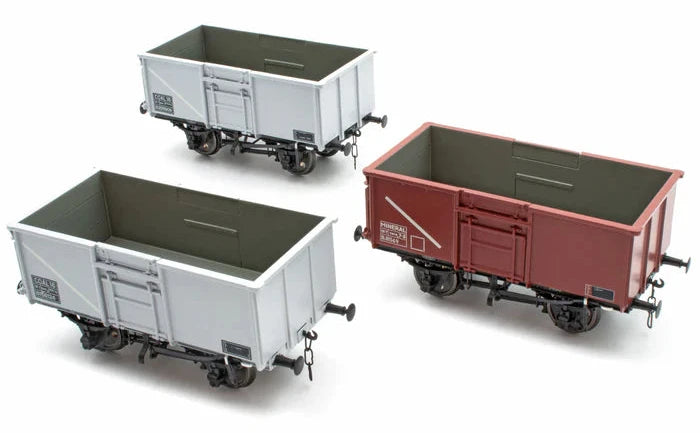 BR 16T Mineral - 1/108 - BR Freight Grey (Pre-TOPS COAL 16) Triple Pack - Pack D