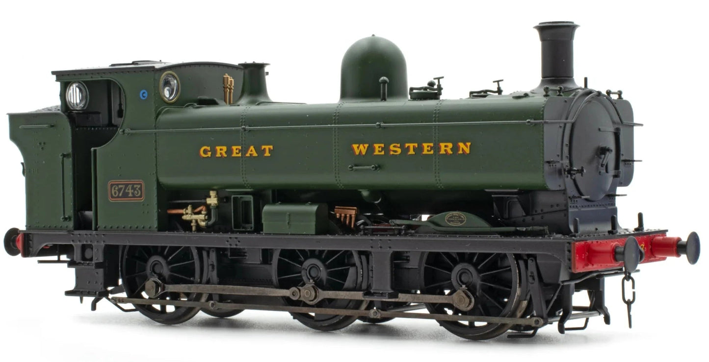 6700 Class 67xx Pannier Tank - GWR Great Western Green 0-6-0 Tank Locomotive No.6743 (DCC Sound)