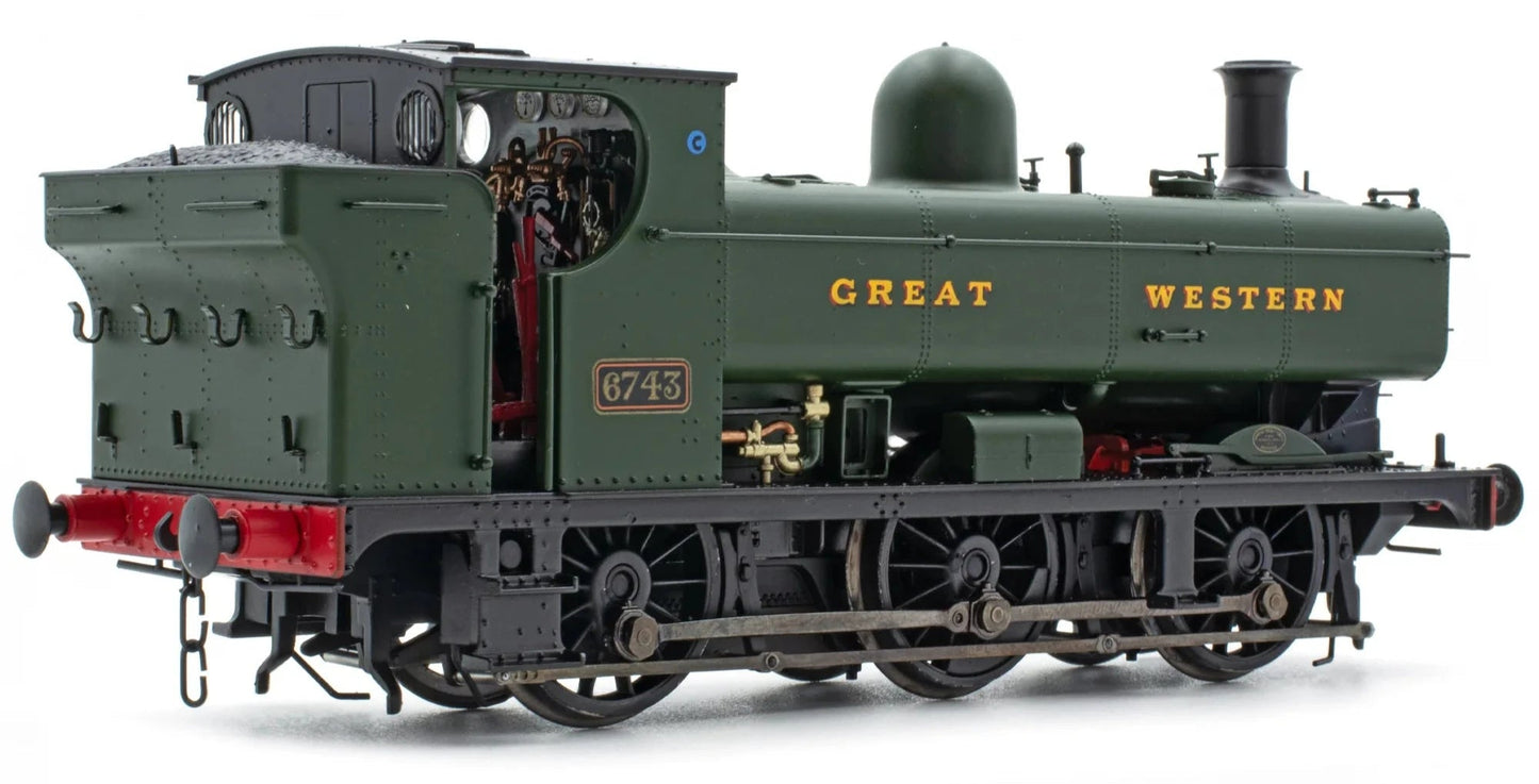 6700 Class 67xx Pannier Tank - GWR Great Western Green 0-6-0 Tank Locomotive No.6743 (DCC Sound)