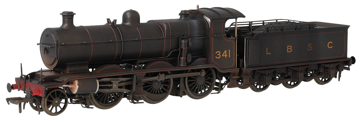 Bespoke Weathered S4102-01 LB&SCR K Class 2-6-0 LBSC Black No.341 Red Lining Steam Locomotive