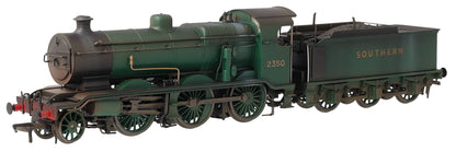 Bespoke Weathered S4102-06 LB&SCR K Class 2-6-0 Southern Bulleid Malachite Green No.2350 Steam Locomotive