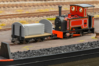 833206 Round Ended Flat - Plain Green No. 23 (with removable crate)