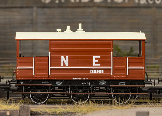 975006 GCR 15T 6w Brake - LNER Bauxite pre-1936 No.136988