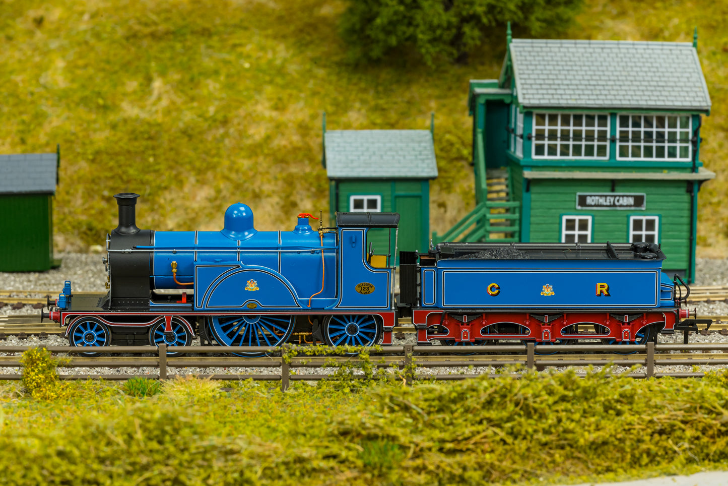 Caledonian Railway Single 4-2-2 Caledonian Blue No.123 (Railtour Condition) Steam Locomotive - DCC Sound