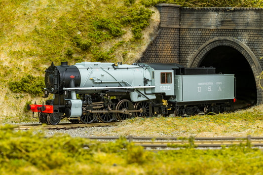 USATC S160 2-8-0 Big Jim Light Grey with Transportation Corps U.S.A on Tender No.5820 (as Preserved) Steam Locomotive - DCC Sound