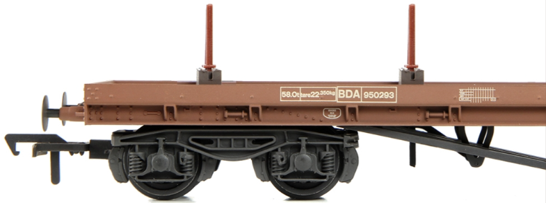 Pre-Owned 38-154 BR BDA Bogie Bolster BR Bauxite (TOPS) 950293 - Weathered