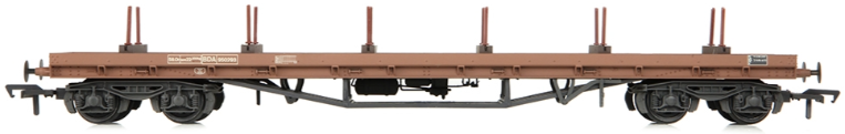 Pre-Owned 38-154 BR BDA Bogie Bolster BR Bauxite (TOPS) 950293 - Weathered