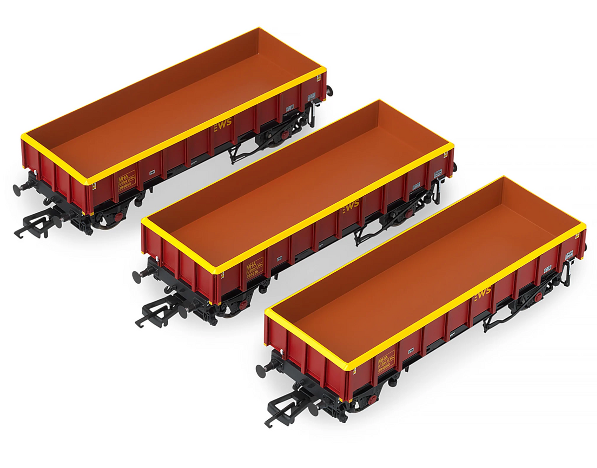 Pre-Owned Set of 3 MHA Coalfish Wagons - EWS Livery - Pack 1