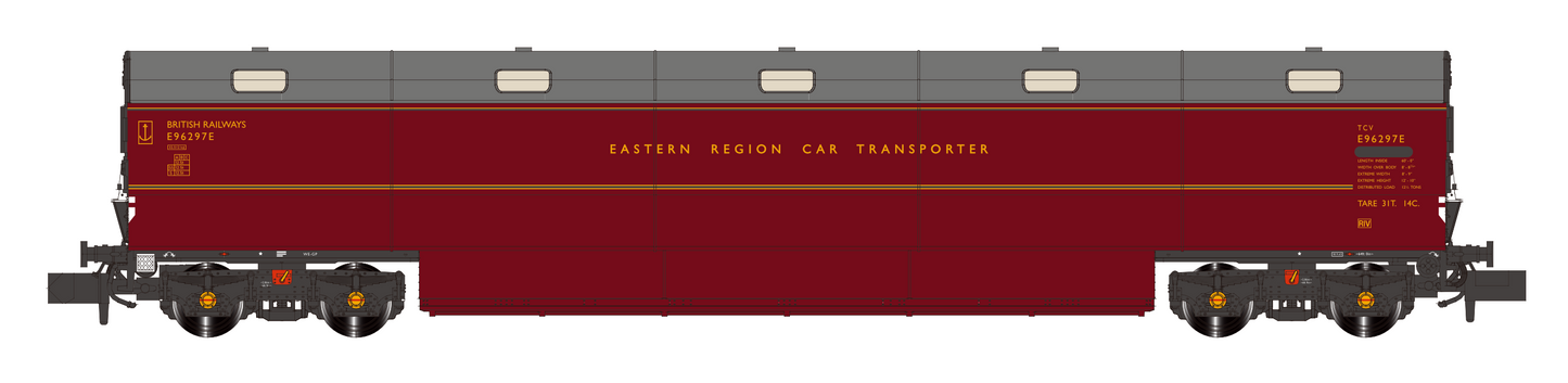 Newton Chambers Car Transporter Eastern Region BR Lined Maroon E96286/293/297E - Pack 2