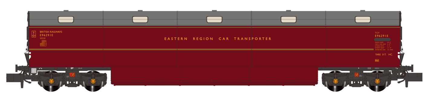 Newton Chambers Car Transporter Eastern Region BR Lined Maroon E96287/291/294E - Pack 3