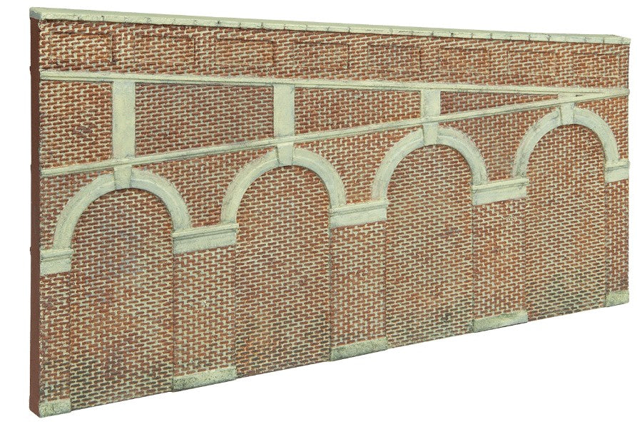 Skaledale High Stepped Arched Retaining Walls x2 (Red Brick)