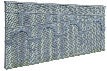 Skaledale High Stepped Arched Retaining Walls x2 (Engineers Blue Brick)