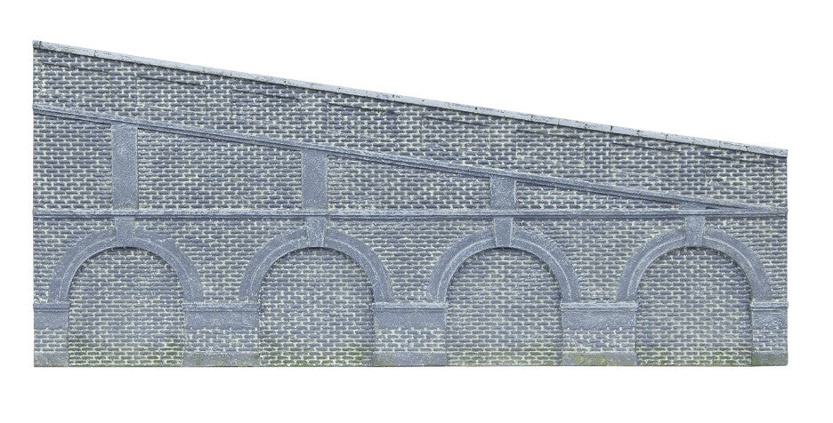 Skaledale Mid Stepped Arched Retaining Walls x2 (Engineers Blue Brick)