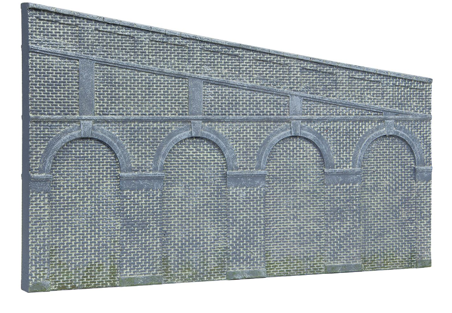 Skaledale High Stepped Arched Retaining Walls x2 (Engineers Blue Brick)