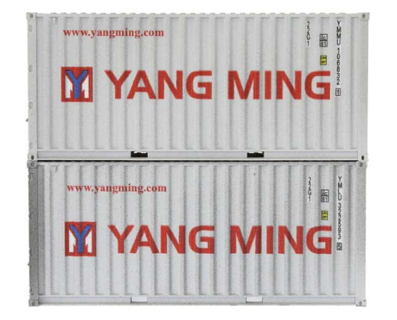 20ft Container Set (2) Yang Ming - Weathered