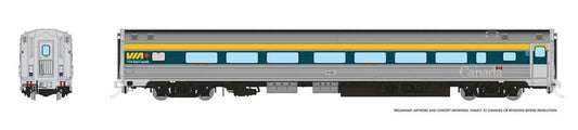 HO Budd Coach w/HEP: VIA Rail - Current Scheme (Teal): #8100