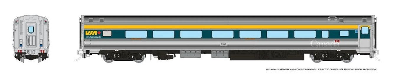 HO Budd Coach w/HEP: VIA Rail - Current Scheme (Teal): #8109