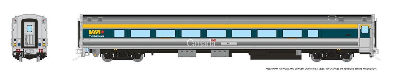 HO VIA HEP2 Coach: VIA Rail - Current Scheme (Teal): #4114