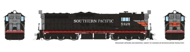 HO EMD SD7 (DC/DCC/Sound): Southern Pacific - Black Widow: #5329 Diesel Locomotive