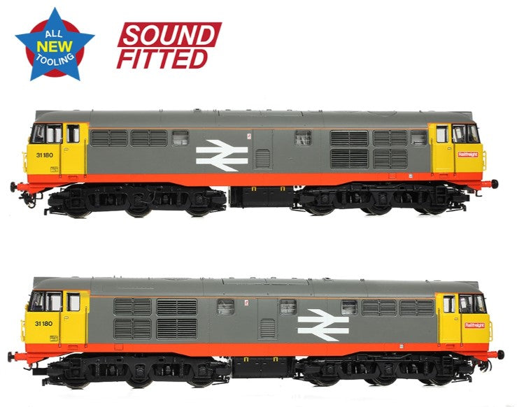 Class 31/1 Refurbished 31180 BR Railfreight (Red Stripe) Diesel Locomotive - DCC Sound