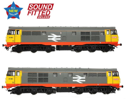 Class 31/1 Refurbished 31180 BR Railfreight (Red Stripe) Diesel Locomotive - DCC Sound Deluxe