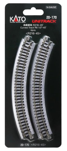 Kato 20-170 Ground Level Radius 216mm Curved Track 45 Deg. (4)