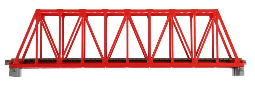 Kato 20-430 Single Track Truss Girder Bridge 248mm Red