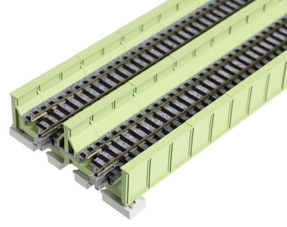 Kato 20-456 Double Track Plate Bridge 186mm Light Green