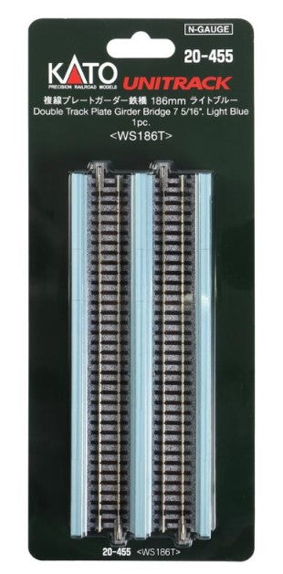 Kato 20-455 Double Track Plate Bridge 186mm Light Blue