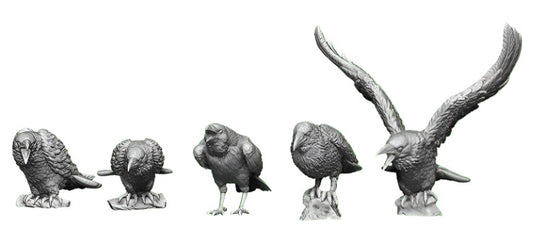 N Gauge Pets, Wildlife & Livestock - Crows - Pack of 10