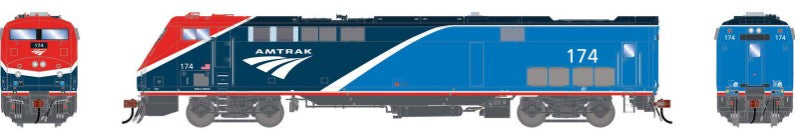 HO P42DC Locomotive With DCC & Sound, AMTK Phase VII #174