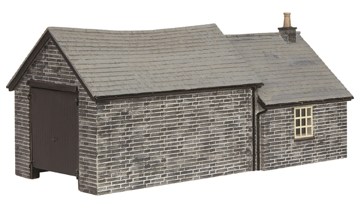 Narrow Gauge (OO9) Stone Shed and Store Black