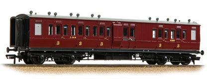 LNWR 50ft Arc Roof Brake Third Corridor LMS Crimson Lake No.6080