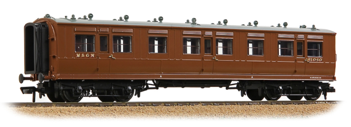 LNWR 50ft Arc Roof Third Corridor M&GN Brown No.81040