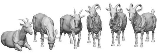 31210-148 N Gauge - Pets, Wildlife & Livestock - Goats x6