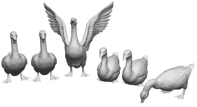 O Gauge - Pets, Wildlife & Livestock - Geese x6