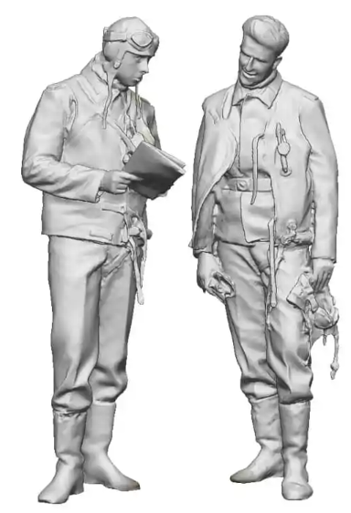 1:76 Scale - World War Two - Luftwaffe Pilots Reading Map