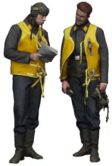 1:32 Scale - World War Two - Luftwaffe Pilots Reading Map