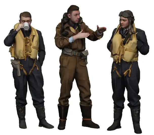1:72 Scale RAF Through the Ages - World War Two - RAF 2TAF Pilots in Conversation