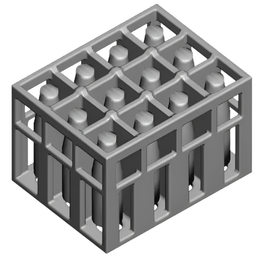 OO Gauge Work and Industry Platform Accessories - Milk Crate with Bottles - Pack of 2