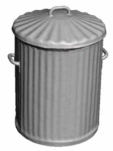 O Gauge Work and Industry Platform Accessories - Galvanised Dustbins (x2)