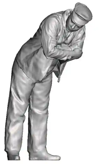 O Gauge - Railway & Lineside - 1948-1968 British Railways - Loco Crew Leaning Looking Left