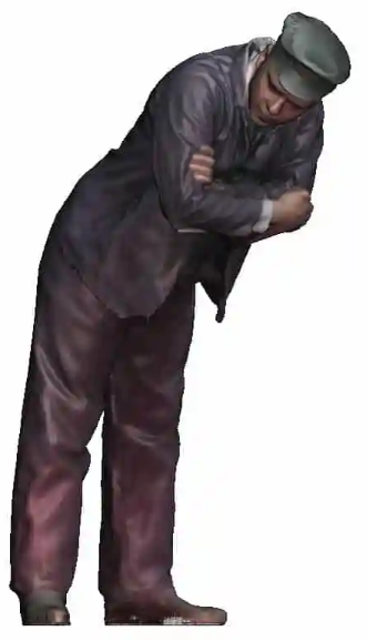 N Gauge 1948-1968 British Railways - Loco Crew Leaning Looking Left