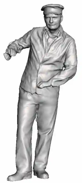 OO Gauge - Railway & Lineside - 1948-1968 British Railways - Loco Driver Small Cab - Left Hand Raised