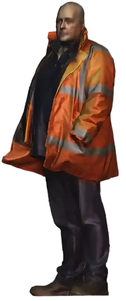 N Gauge - Railway & Lineside - Loco Crew in High Vis Jacket